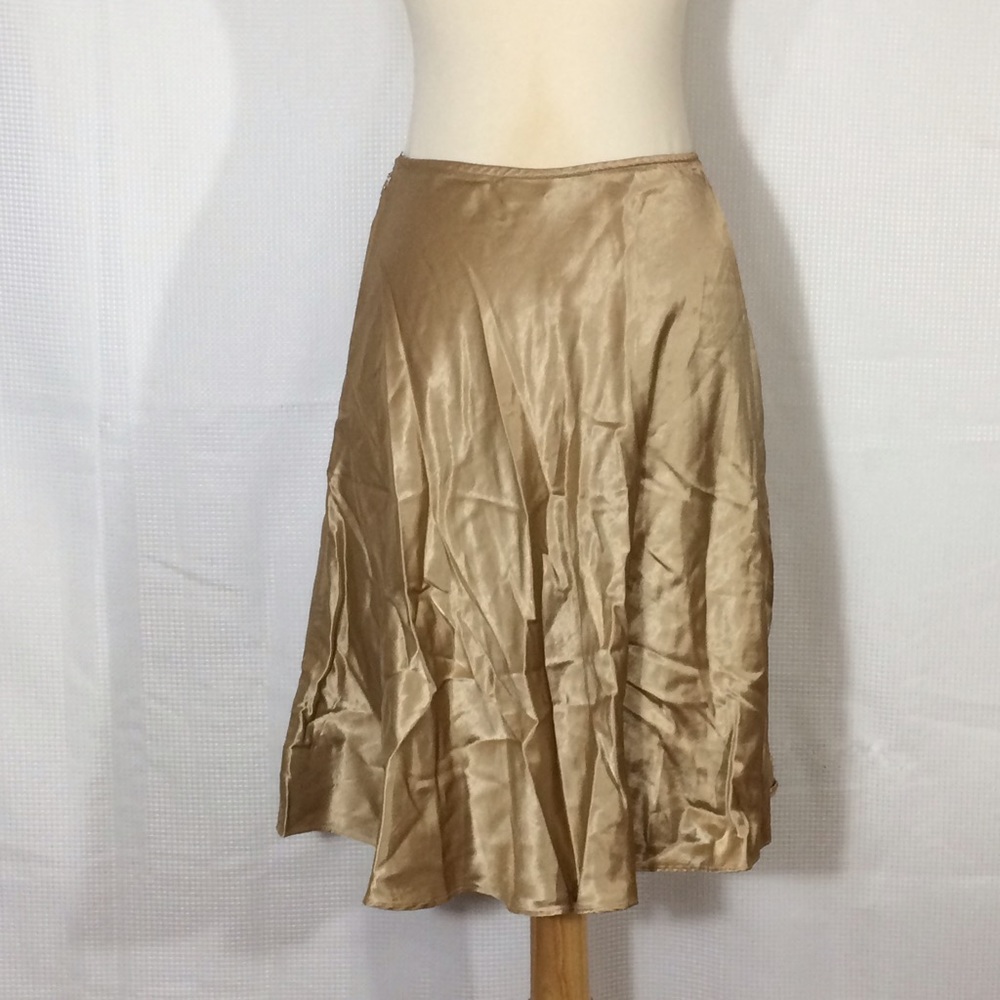 Metallic gold skirt