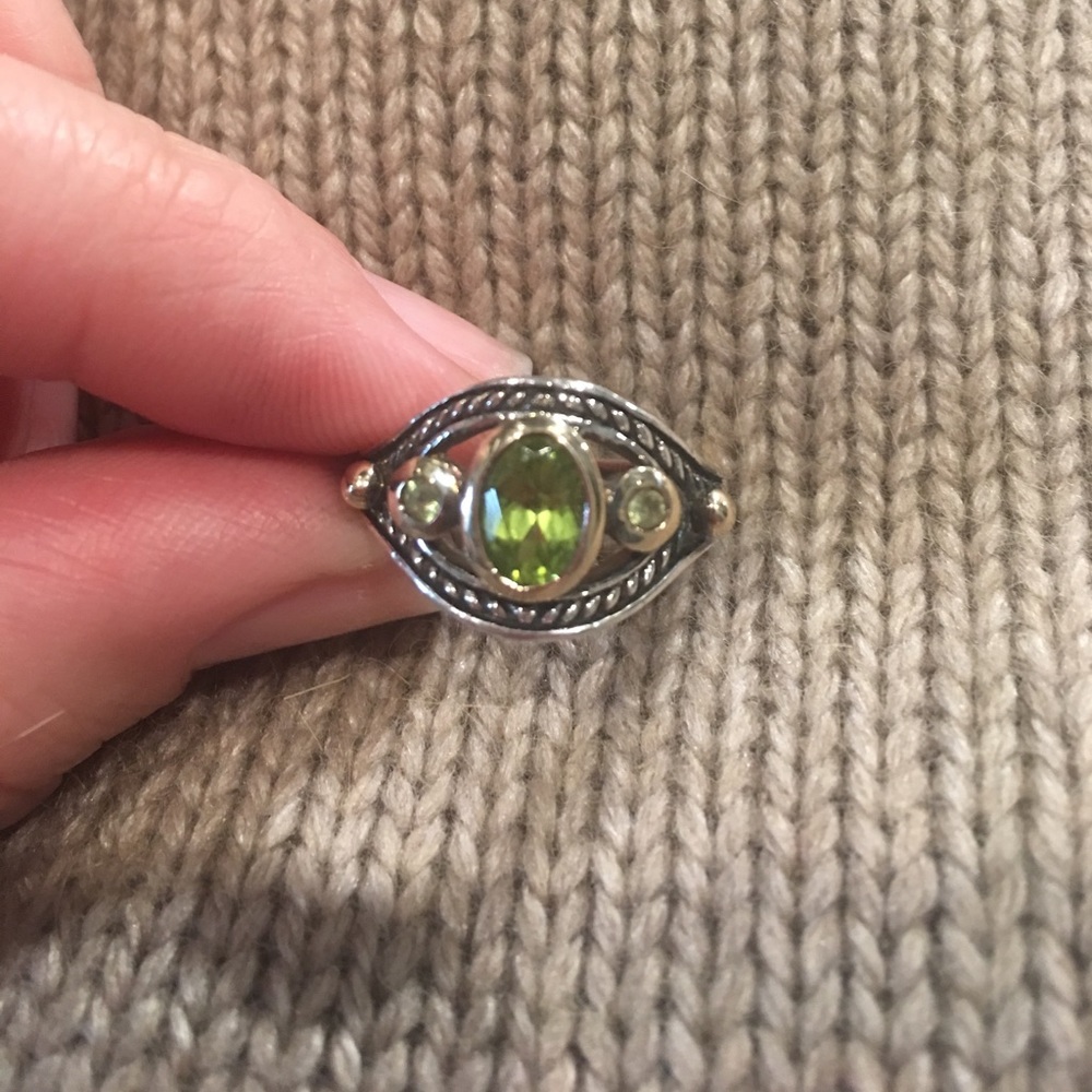 Sterling Silver Peridot Ring - image 1
