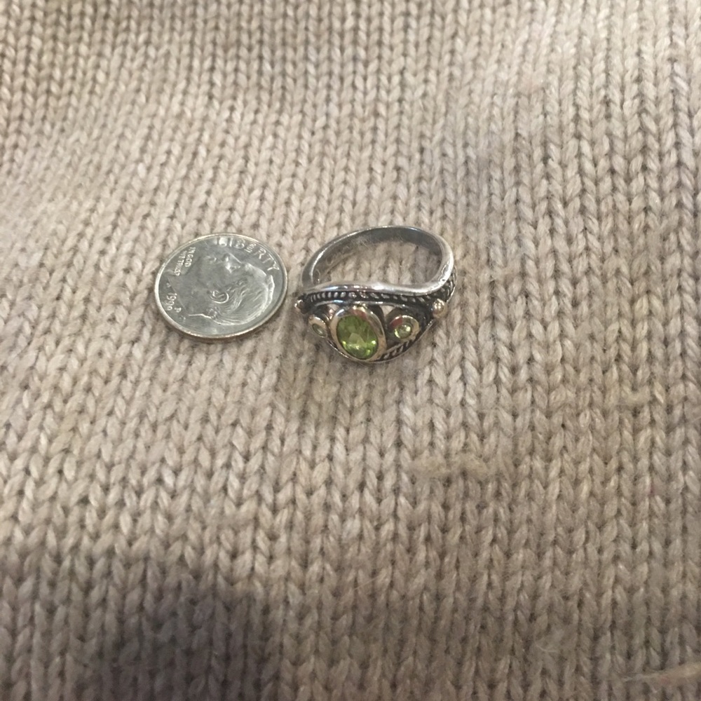 Sterling Silver Peridot Ring - image 4
