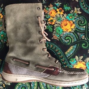 Sperry green boots