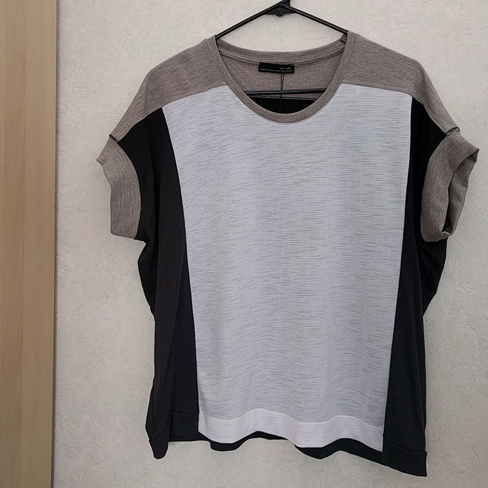 XS Zara Neutral Color Block Top