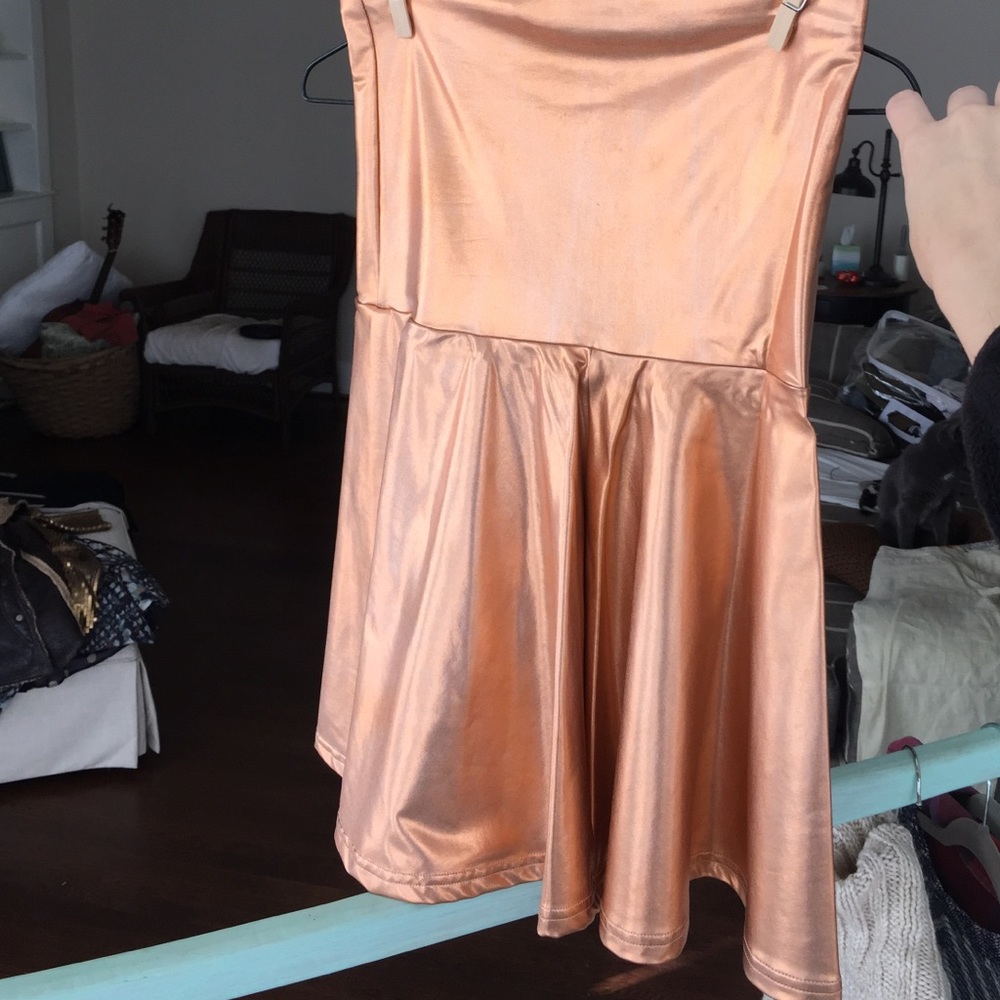 Shiny copper skirt