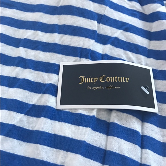 Juicy Couture Blue and White Stripe Tee - Picture 2 of 6