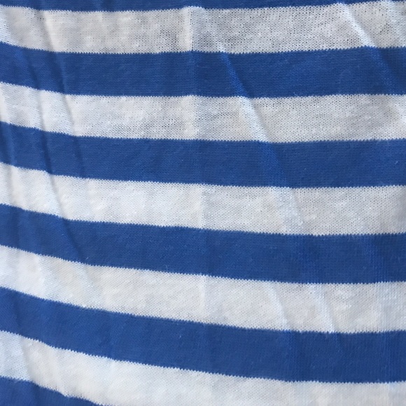 Juicy Couture Blue and White Stripe Tee - Picture 5 of 6