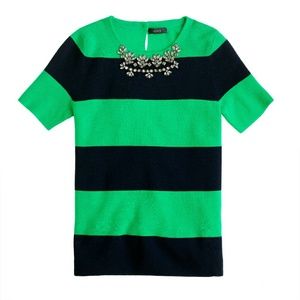 J. Crew merino crystal necklace sweater