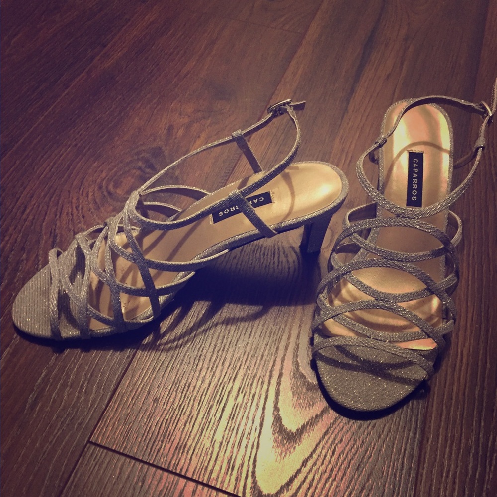 Caparros Silver Metallic Adore Strappy Sandal