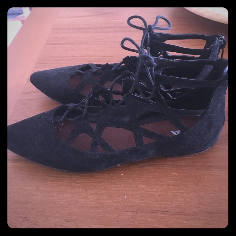 Mia brand lace up ballet flats