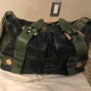 Michael Kors 2-tone Army Green Satchel
