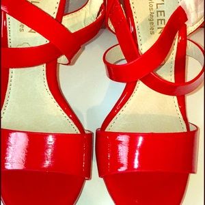 NEW Red Wedges Size 6.5