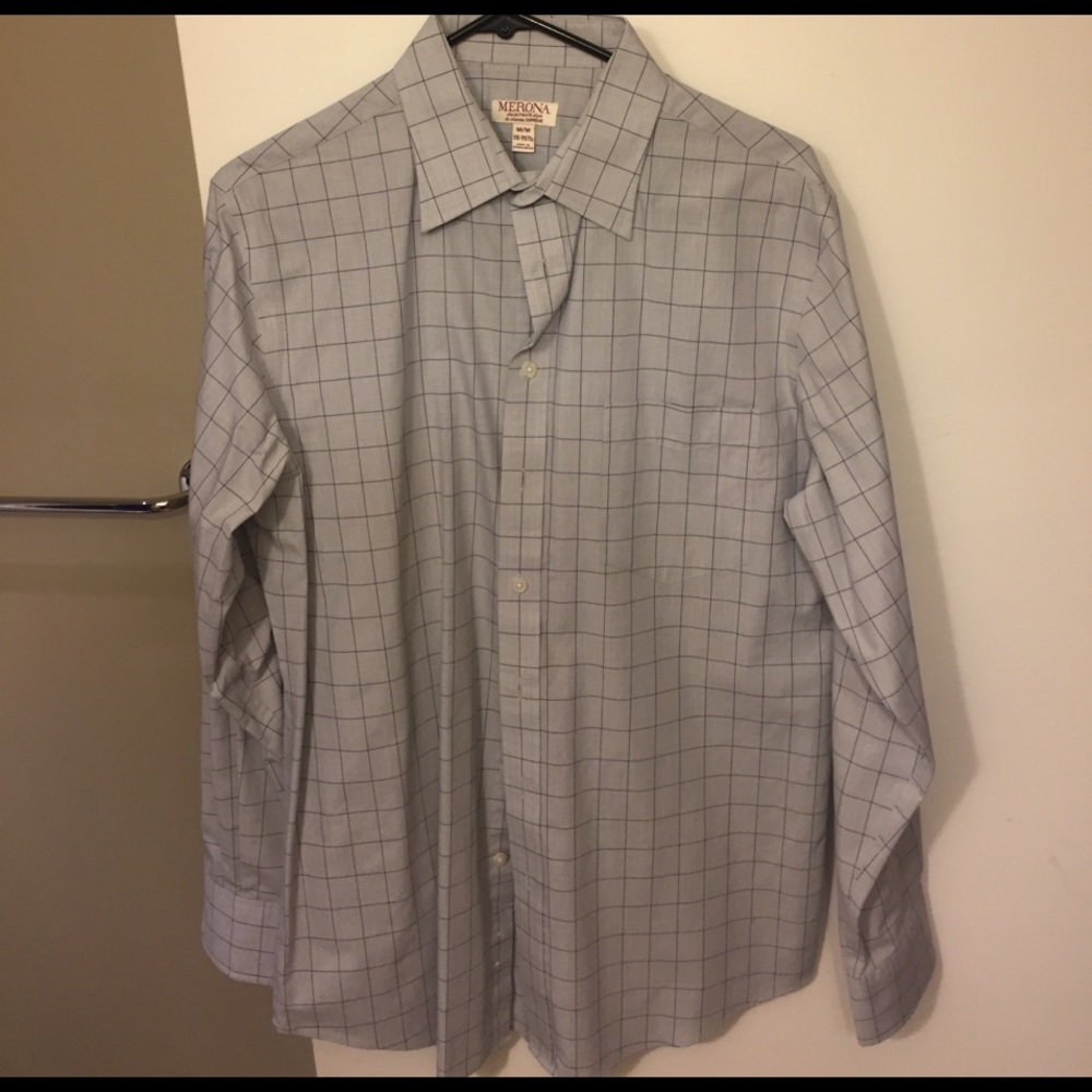 Men's Merona 15.5 dress shirt gray