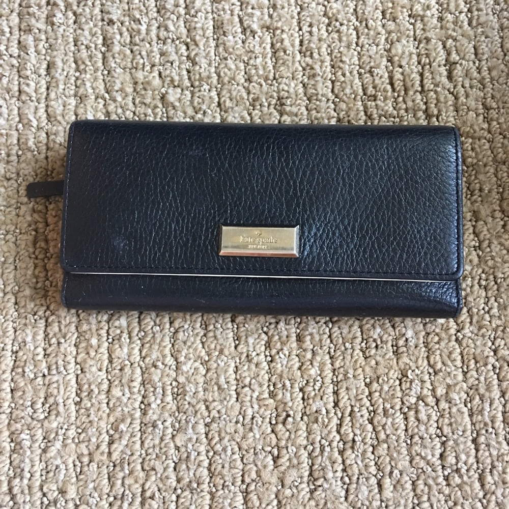 Black Leather Kate Spade Wallet