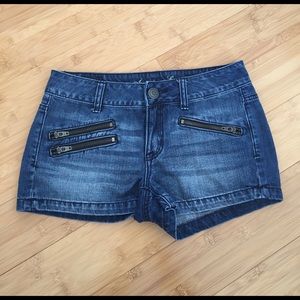 American Eagle Zipper Denim Shorts