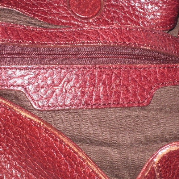 Kenneth Cole Burgundy Leather Handbag - Picture 2 of 4