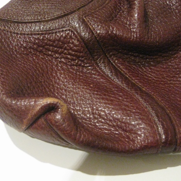Kenneth Cole Burgundy Leather Handbag - Picture 3 of 4