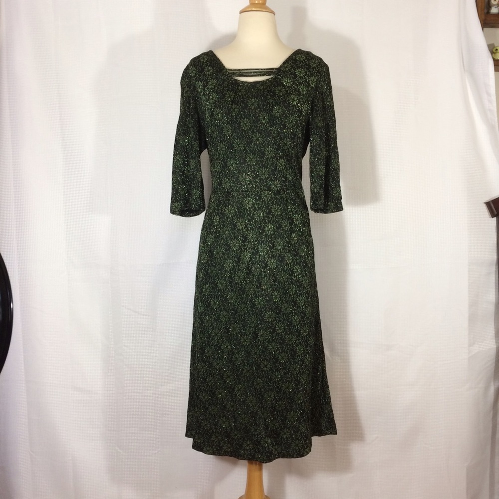 Green and gold dress