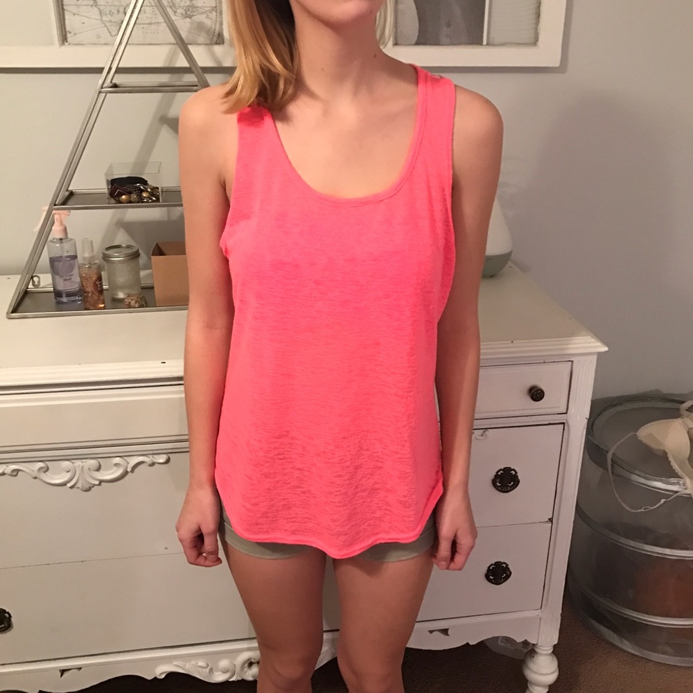 Pink Lace-Backed Tank Top