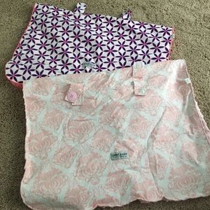 Two carseat canopies