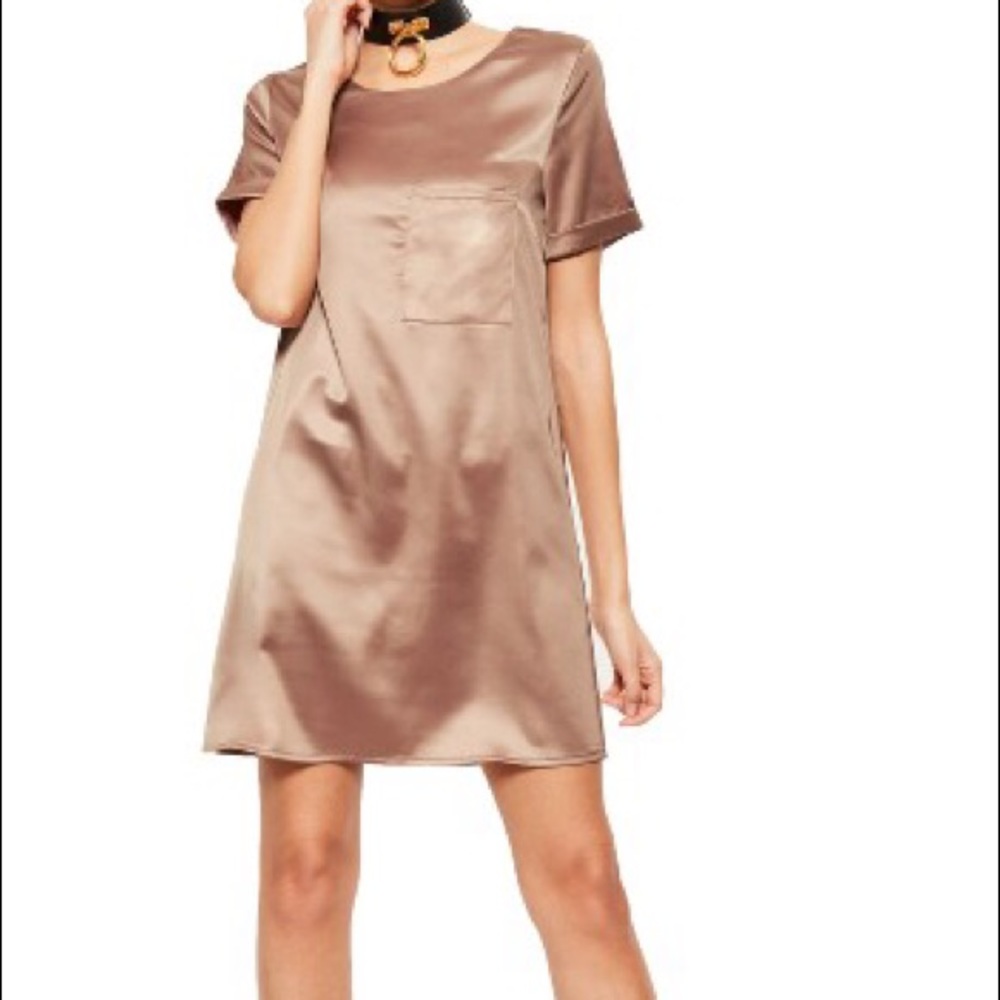 Misguided Satin T-shirt Dress