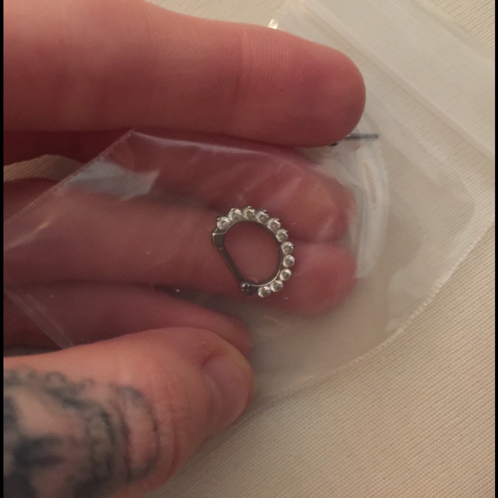 Clear cz clicker septum daith