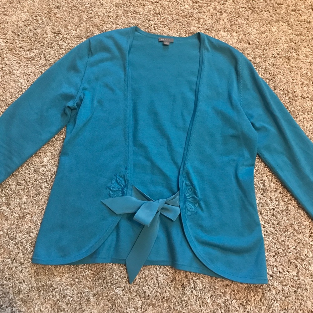 Ann Taylor Previously Loved Blue Sweater Cardigan