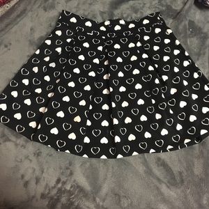 Black and white skater skirt