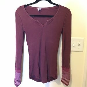 Free People Waffle Long Sleeve Thermal