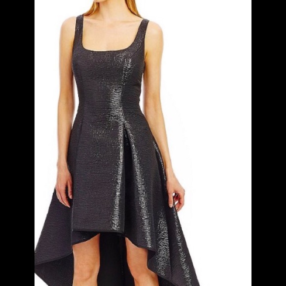 Nicole Miller New York Jacquard High Low Dress