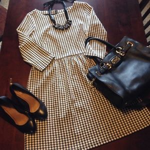 LOFT Houndstooth Dress- Size 10