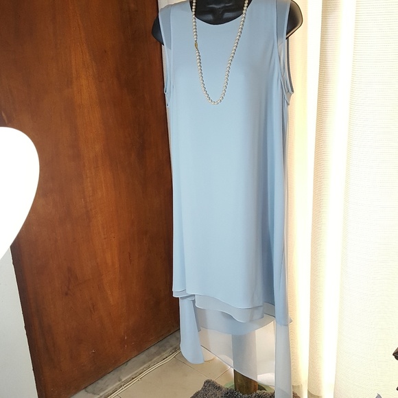 BCBG Dresses & Skirts - BCBG Dress Baby Blue Multi-layered & Asymetrical