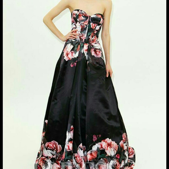 Zac Posen for David's Bridal floral prom dress - Picture 3 of 3