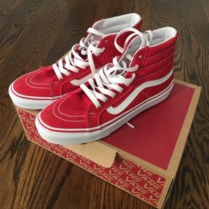 BRAND NEW VANS SK8-HI SLIM RED