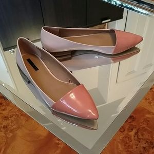 Zara blush pointed flats