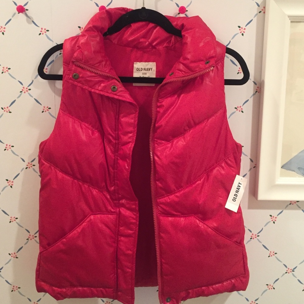 New red puffer vest!