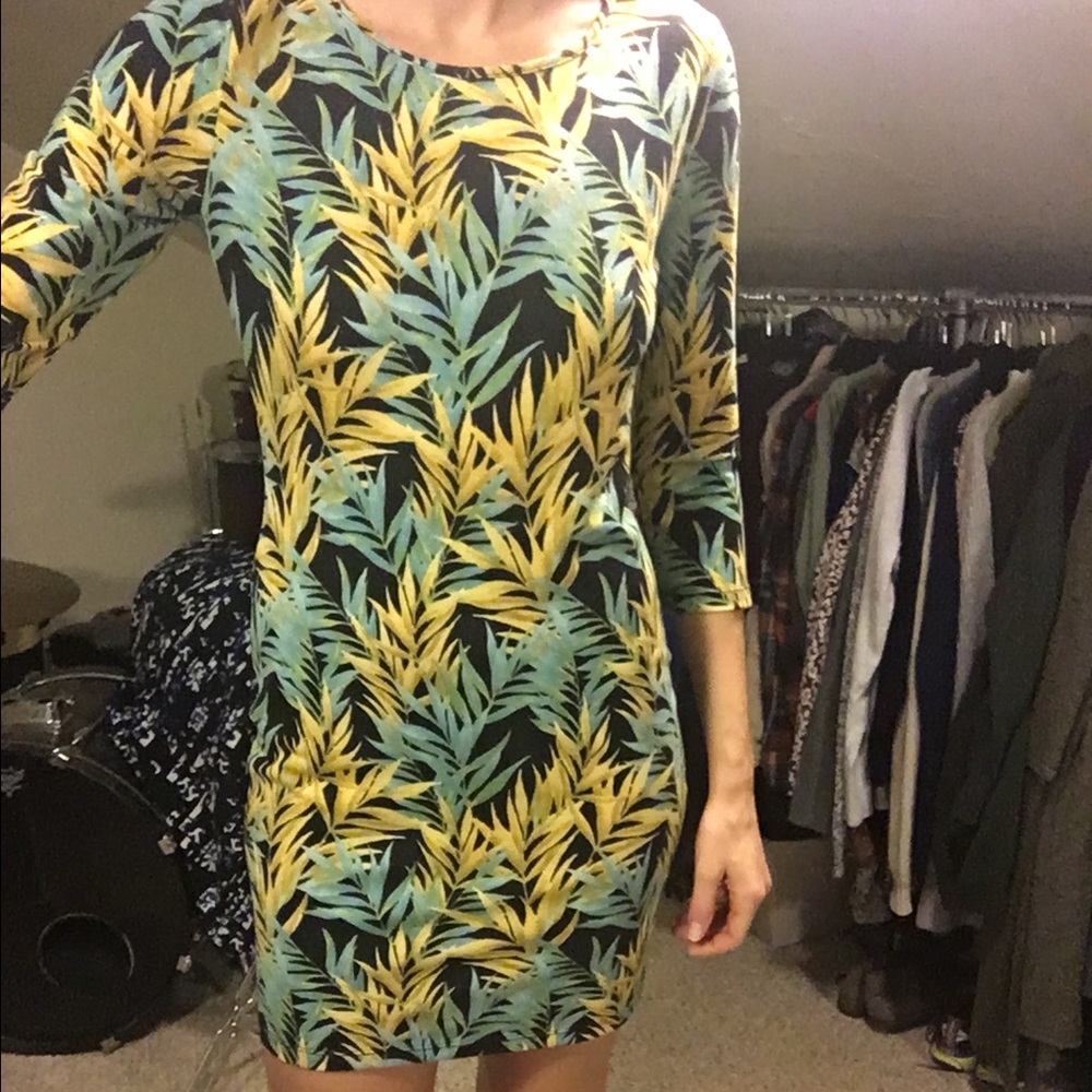 Tropical print dress