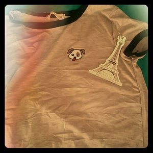 French Pastry Dog Emoji Shirt