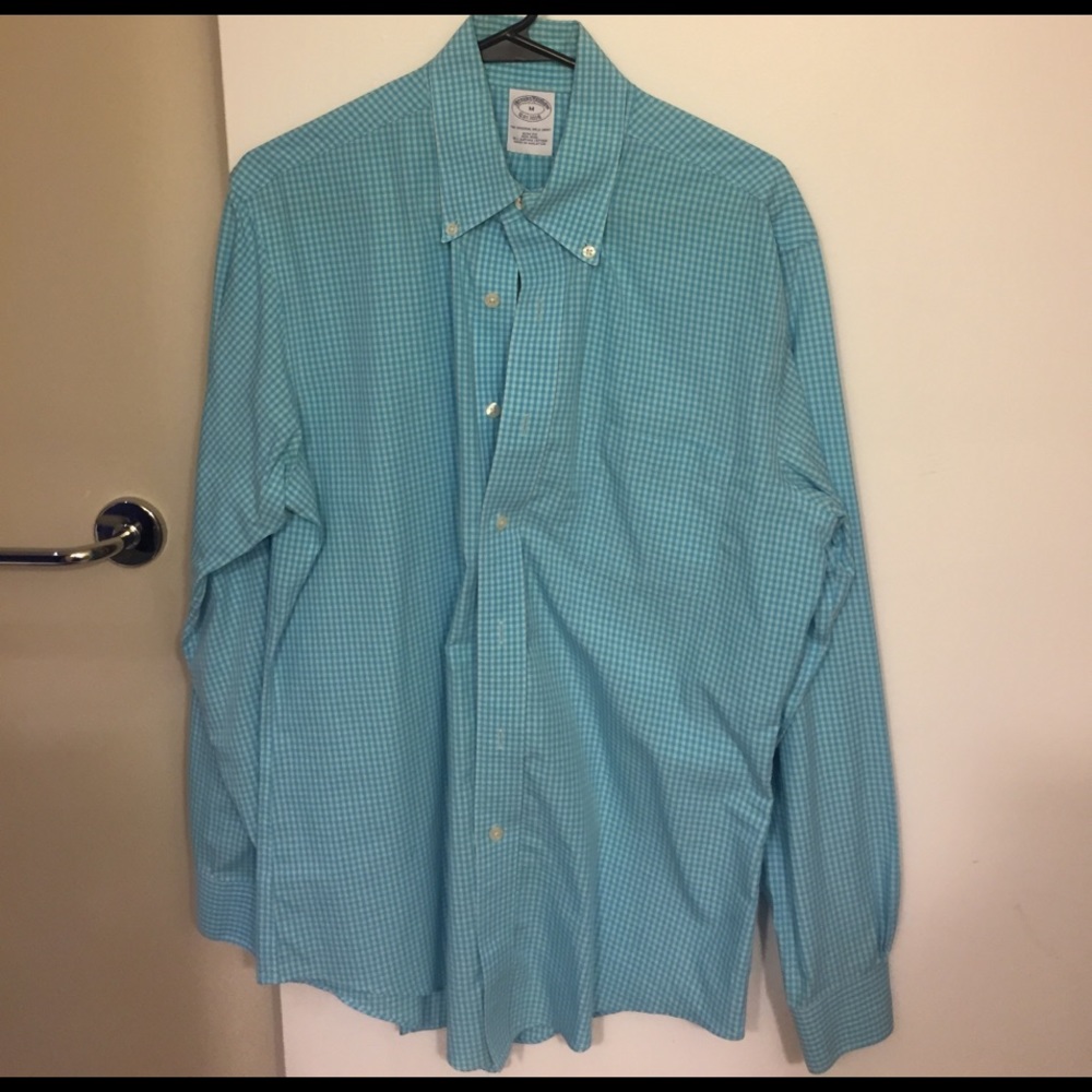 Men's brooks brothers blue dress shirt Slim M
