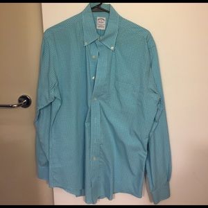 Men's brooks brothers blue dress shirt Slim M