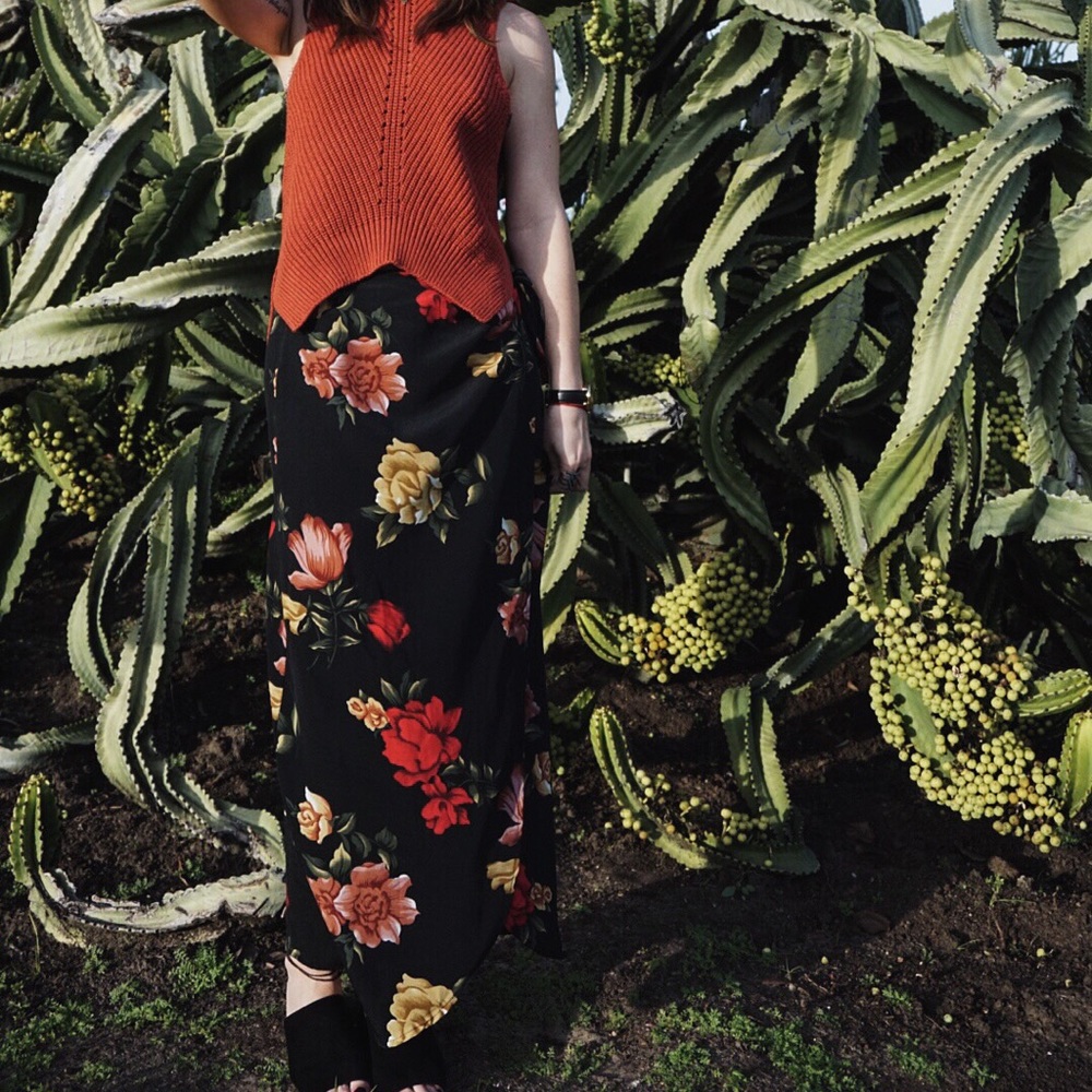 Rose wrap skirt