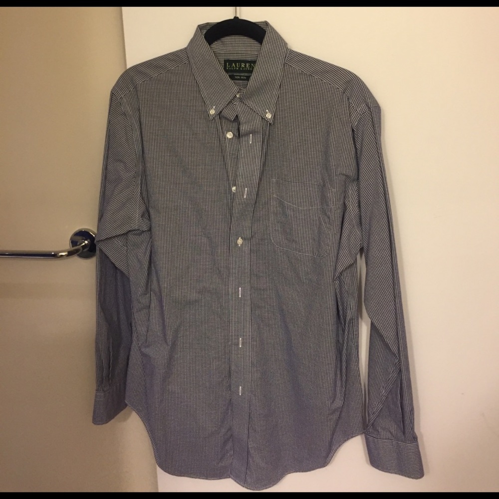 15.5/34-35 Ralph Lauren Collection Dark blue check