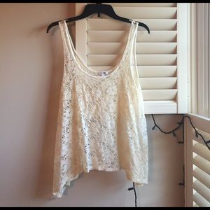 Lacey cream tank