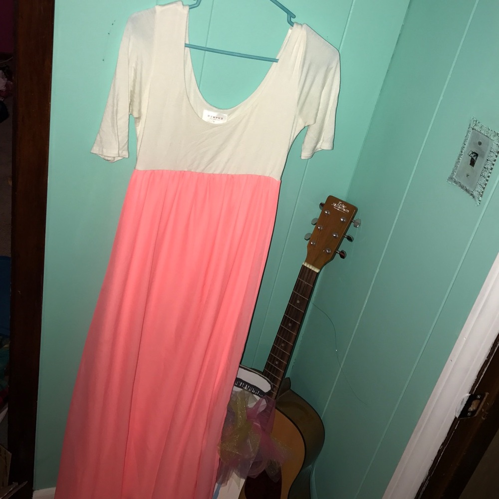 Coral and Cream Maxi