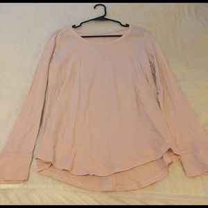 Pale pink long sleeve shirt, Loft, Medium