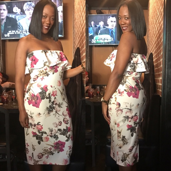 ASOS Dresses & Skirts - Floral bandeau strapless dress