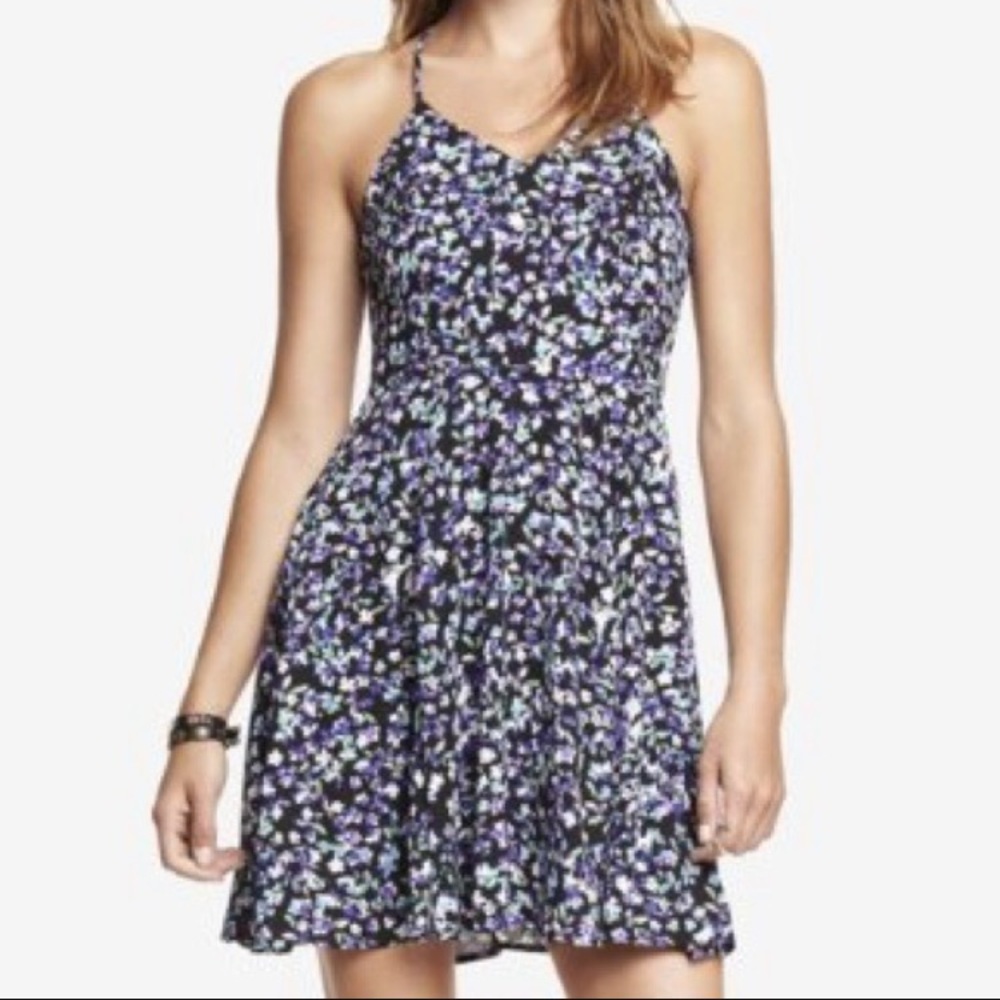 Express Floral Halter Slip Dress