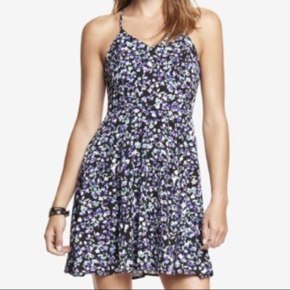 Express Dresses & Skirts - Express Floral Halter Slip Dress