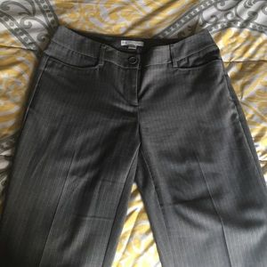 Gray pinstripe dress pants