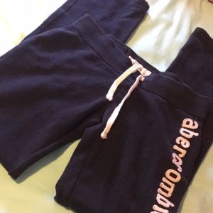 Abercrombie kids navy blue sweatpants size xl