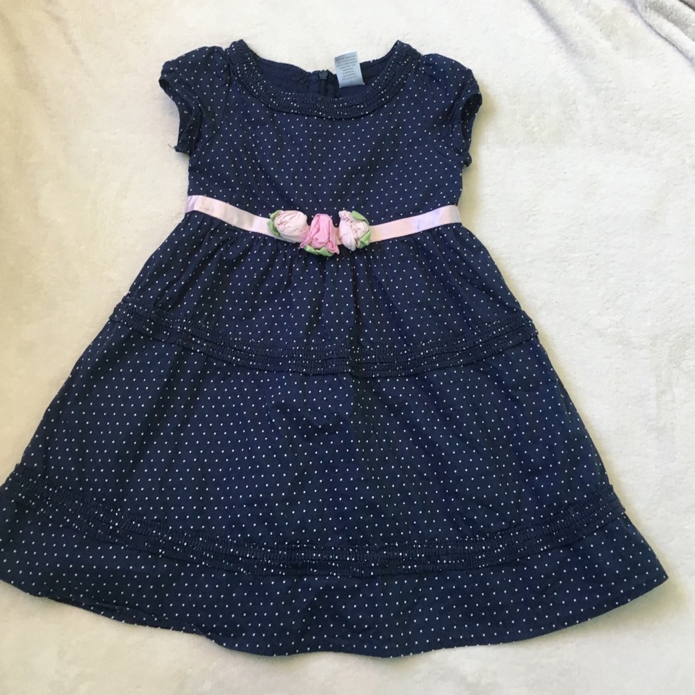 💙Navy blue Gymboree dress with white polka dots💙