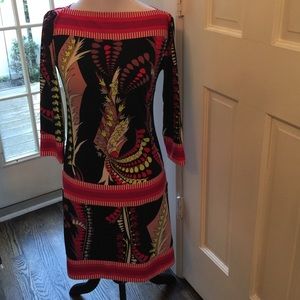 Ali Ro Printed Border Jersey Shift Dress in Size 0