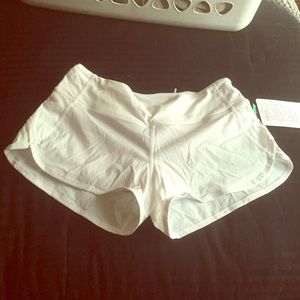 White lululemon speed shorts. Size 4.